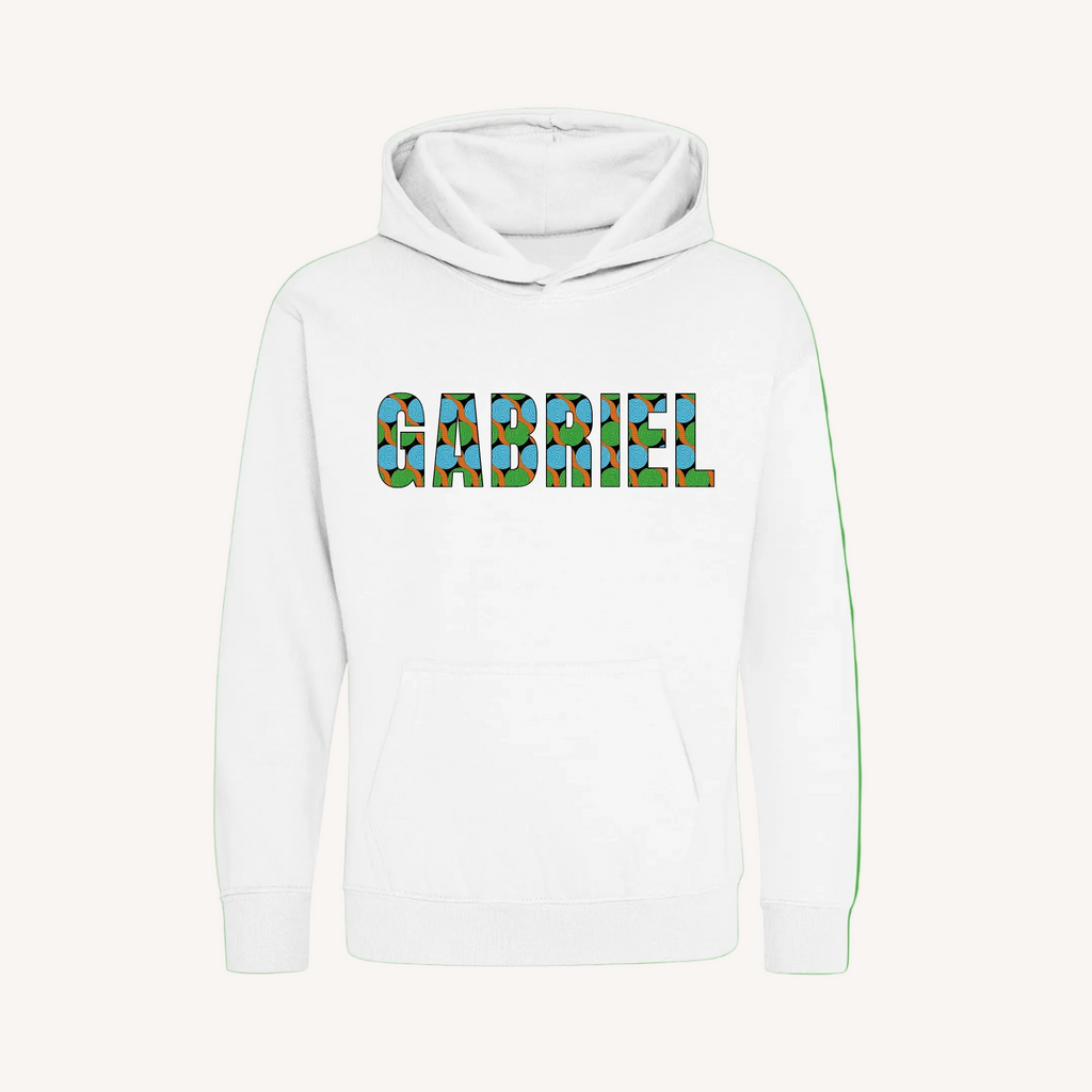 Personalised African Print (Custom Word, Name, Slogan, Year) - Kid Hoodie, Sweatshirt or T-Shirt