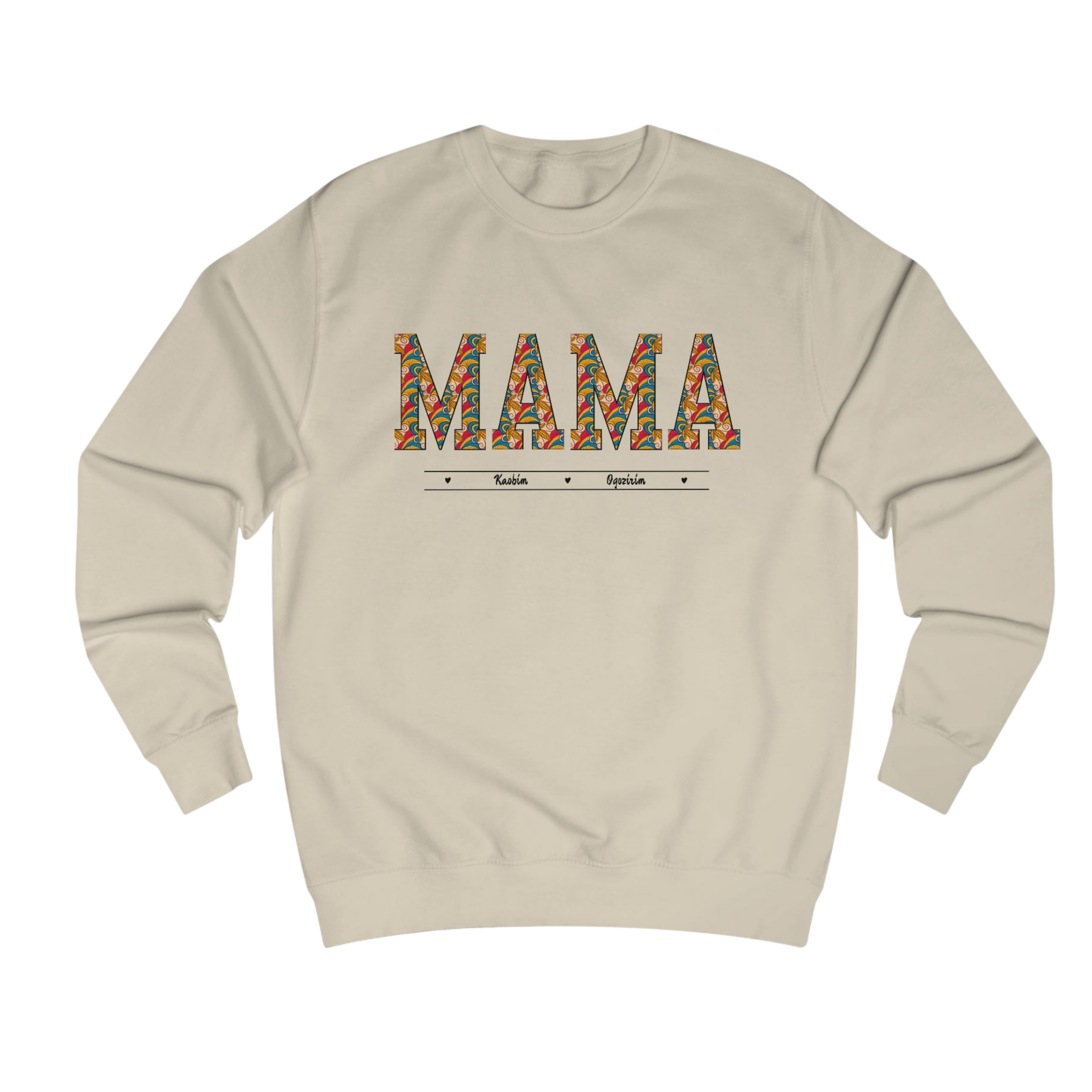 MAMA Personalised African Print (Children’s Names) Hoodie, Sweatshirt or T-Shirt