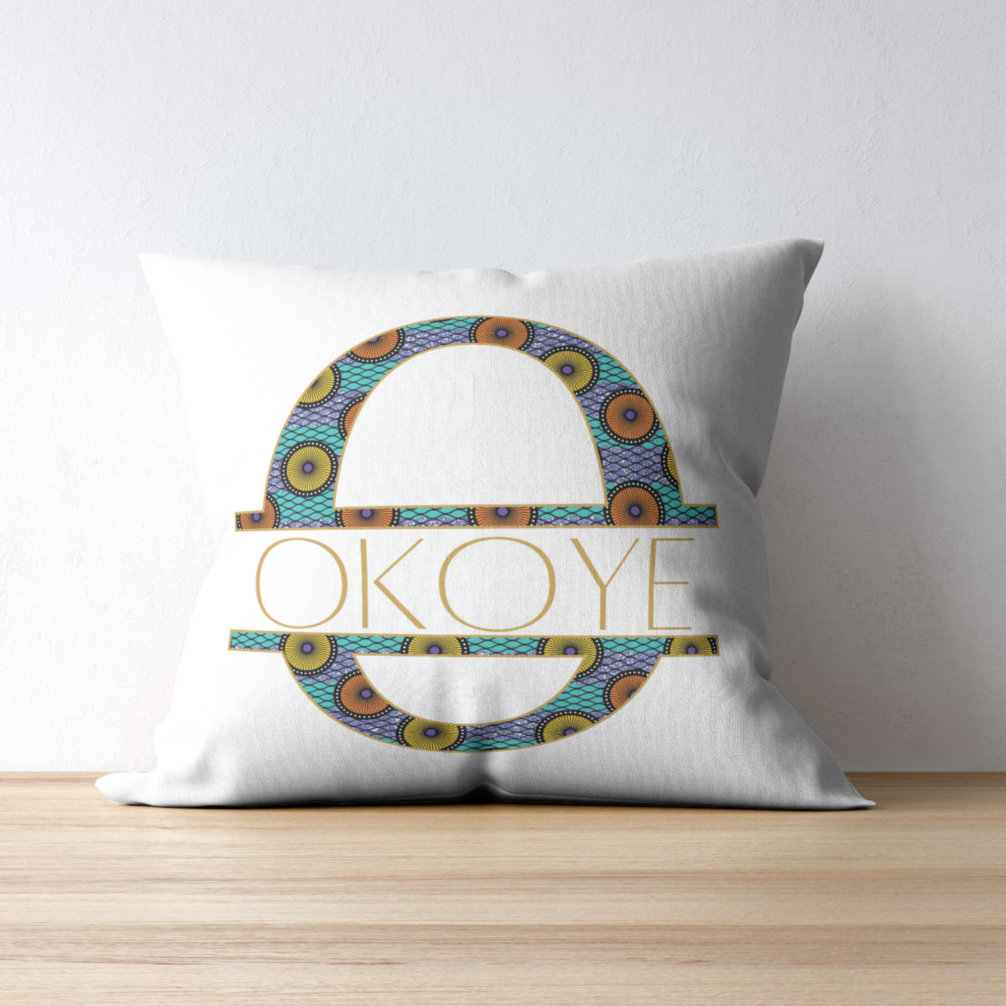 Personalised Ankara African Print Cushion - Letter Monogram & Name