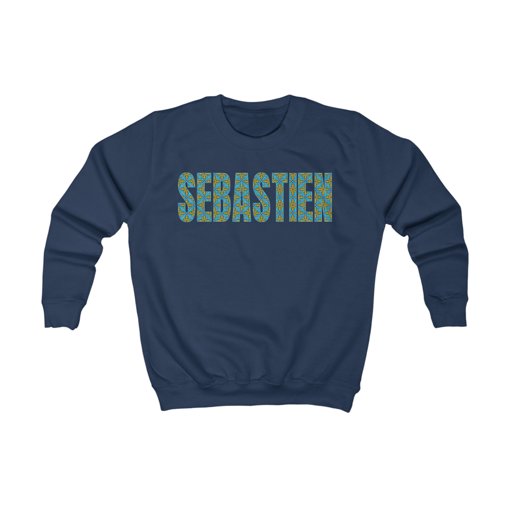 Personalised African Print (Custom Word, Name, Slogan, Year) - Kid Hoodie, Sweatshirt or T-Shirt