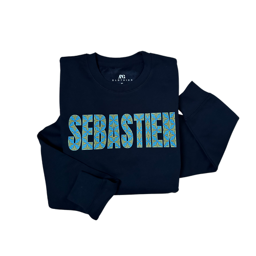 Personalised African Print (Custom Word, Name, Slogan, Year) - Kid Hoodie, Sweatshirt or T-Shirt
