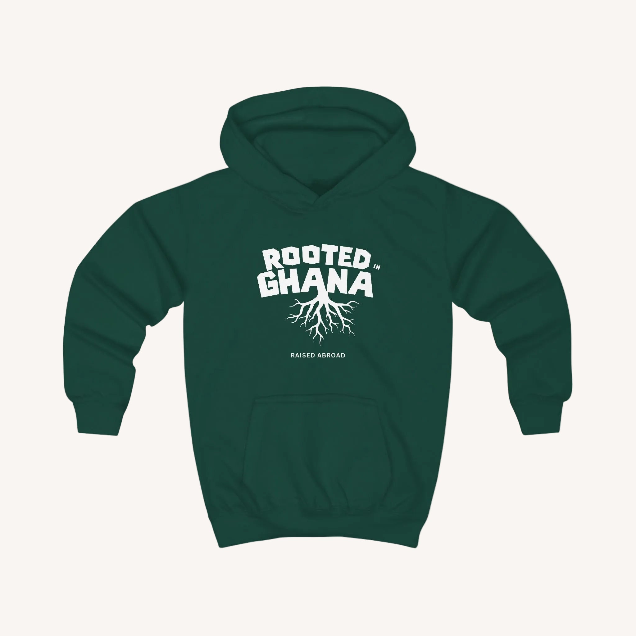Rooted in (Custom Country) Raised Abroad Personalised Hoodie