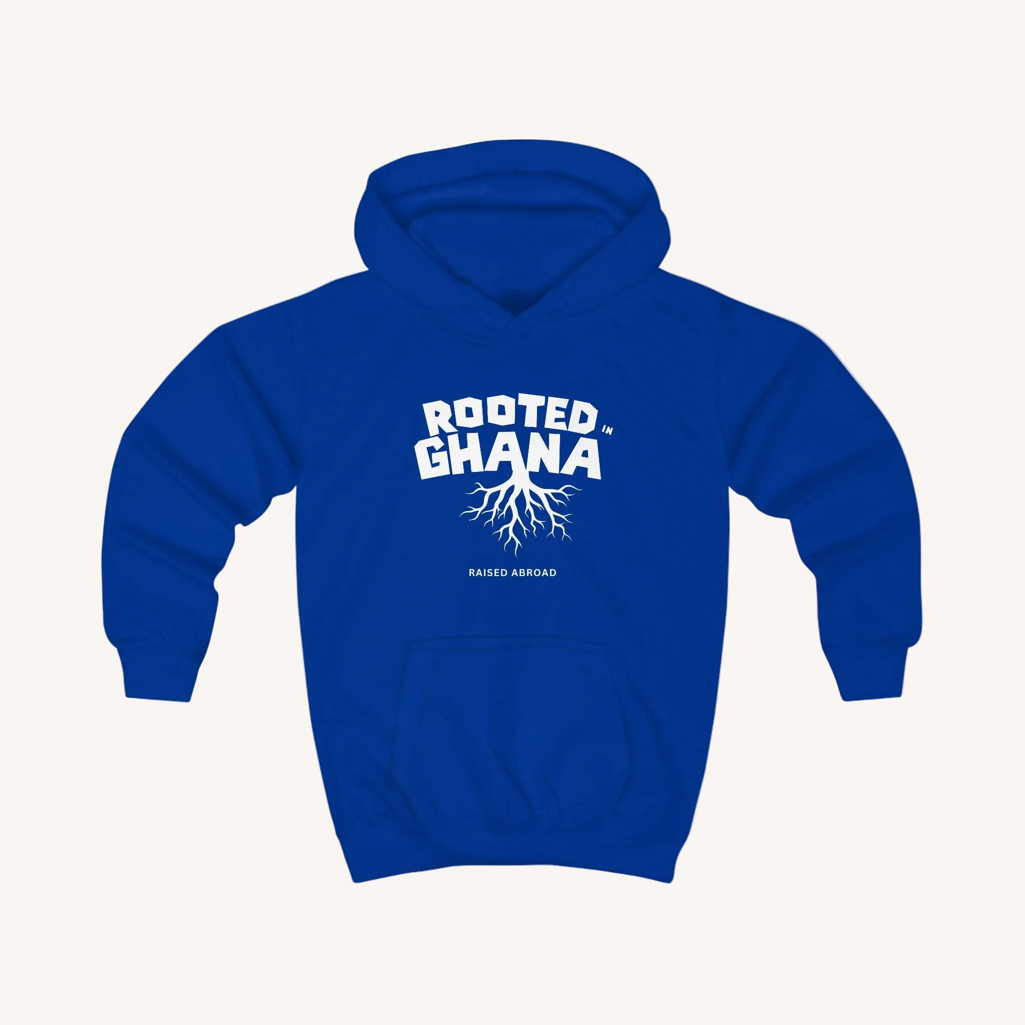 Rooted in (Custom Country) Raised Abroad Personalised Hoodie