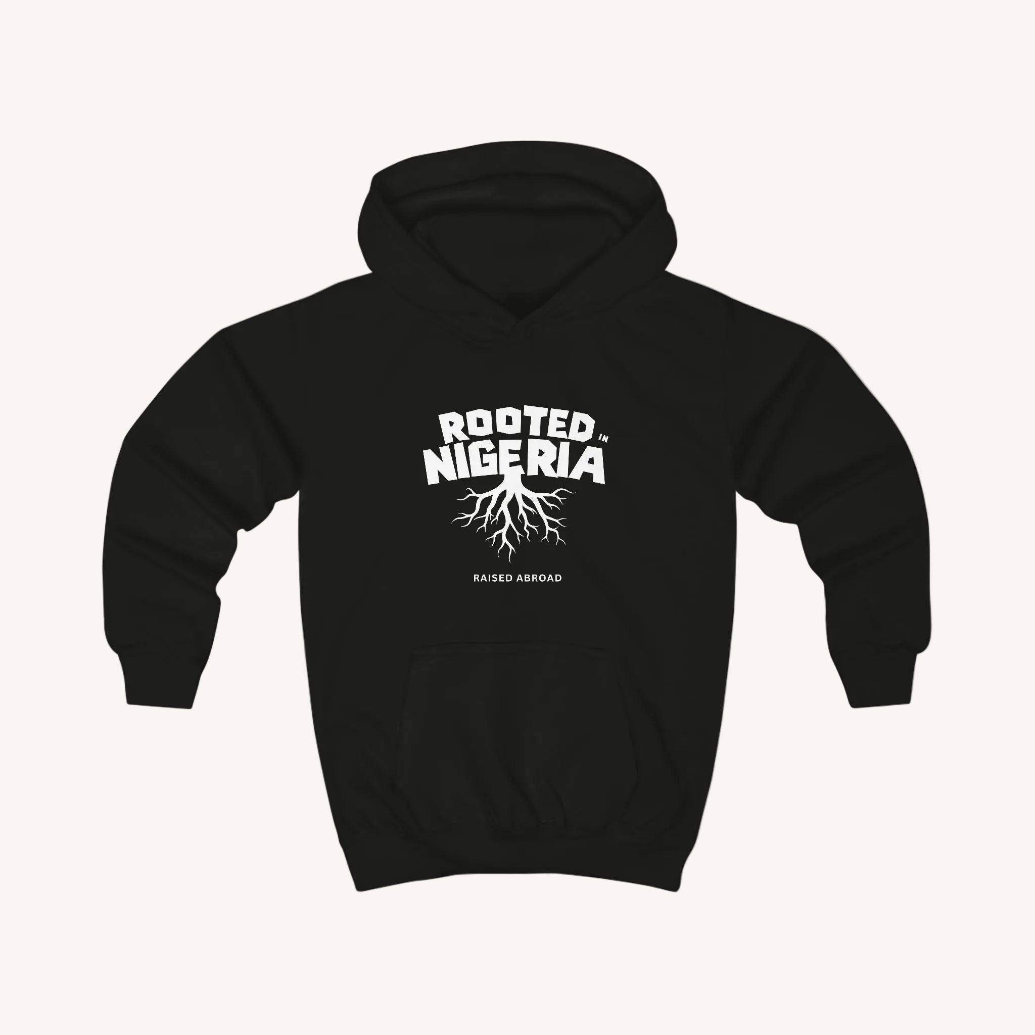 Rooted in (Custom Country) Raised Abroad Personalised Hoodie
