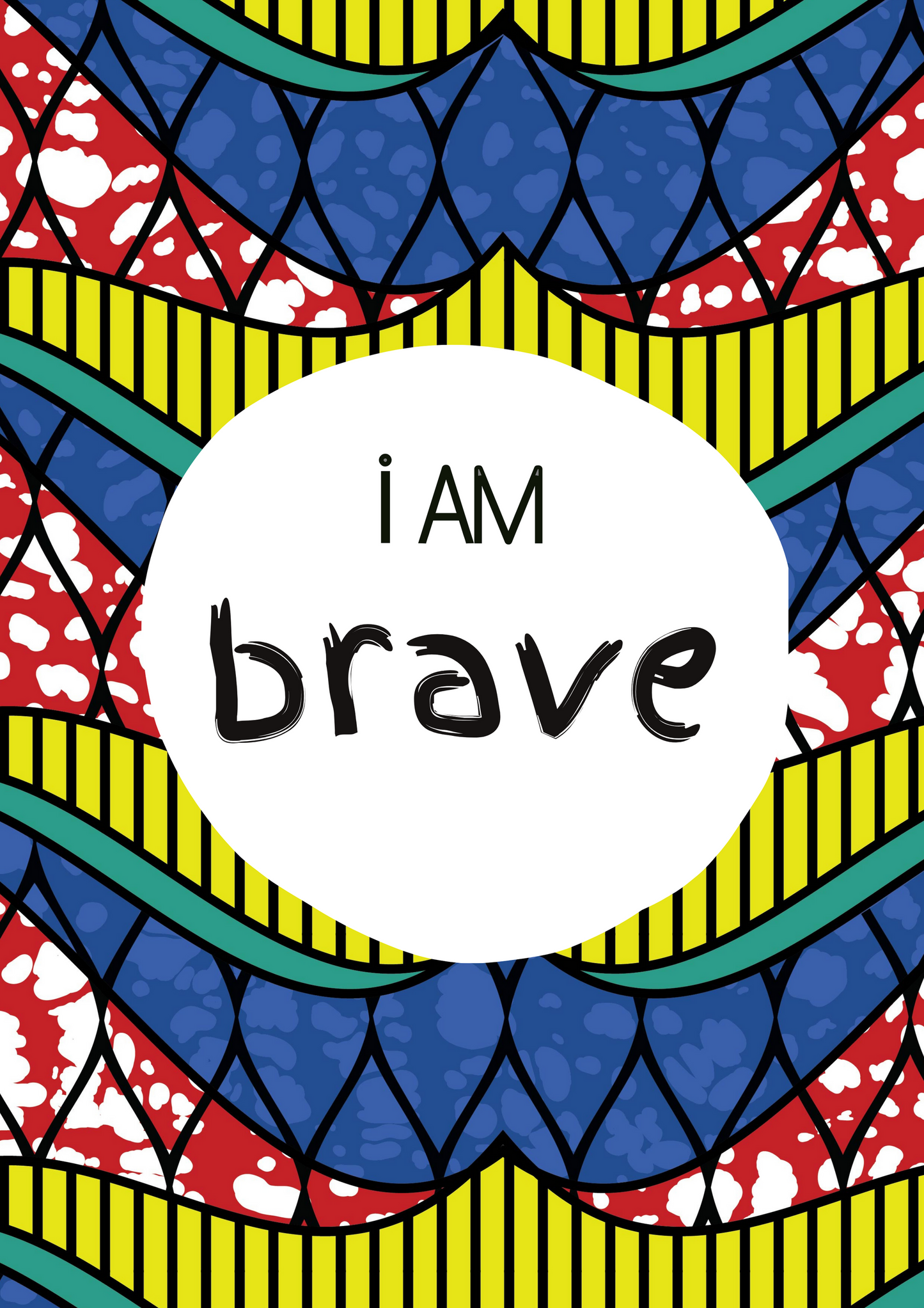 Custom ‘I AM' Affirmation African Print Posters - (Pack of 3)