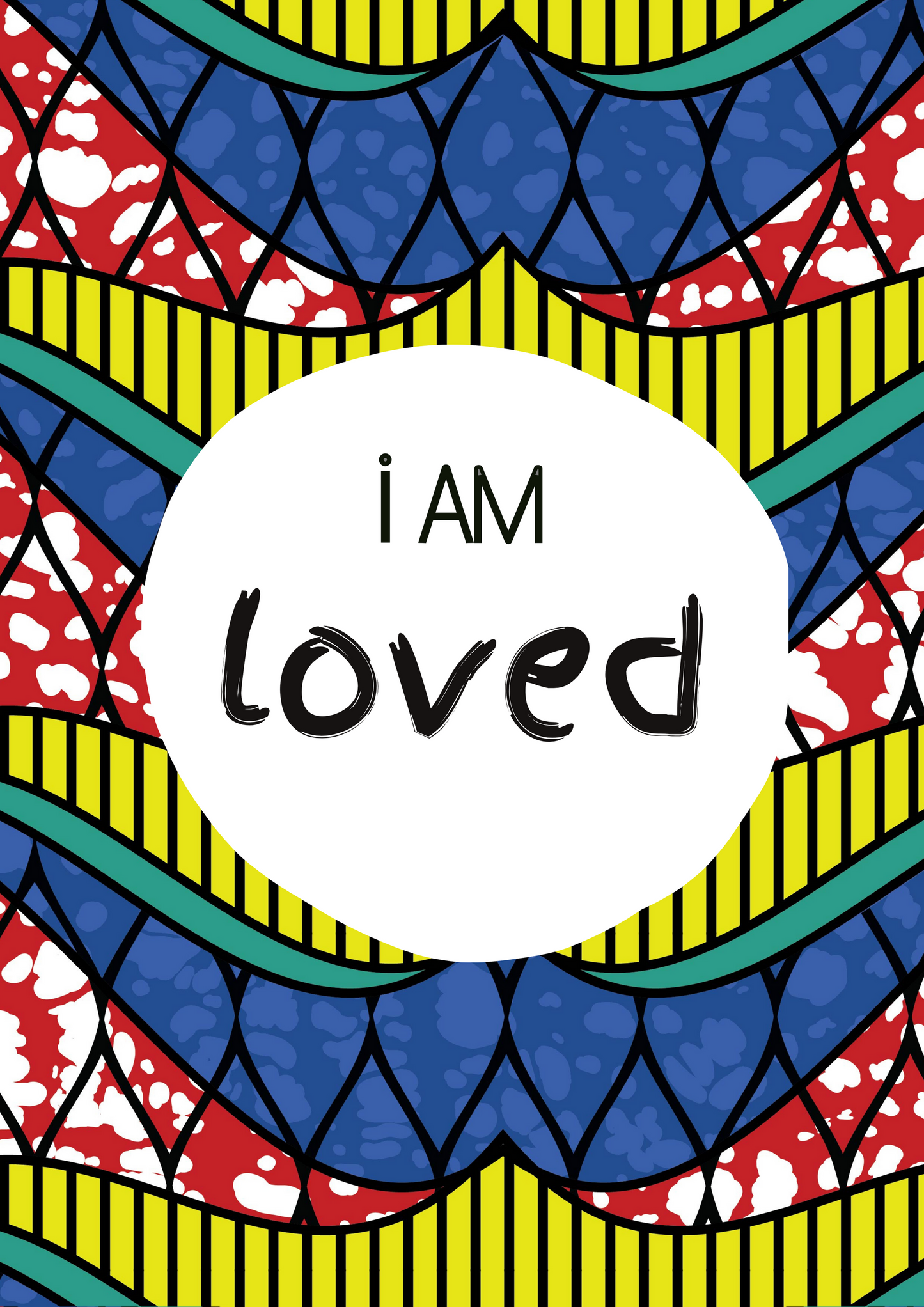 Custom ‘I AM' Affirmation African Print Posters - (Pack of 3)