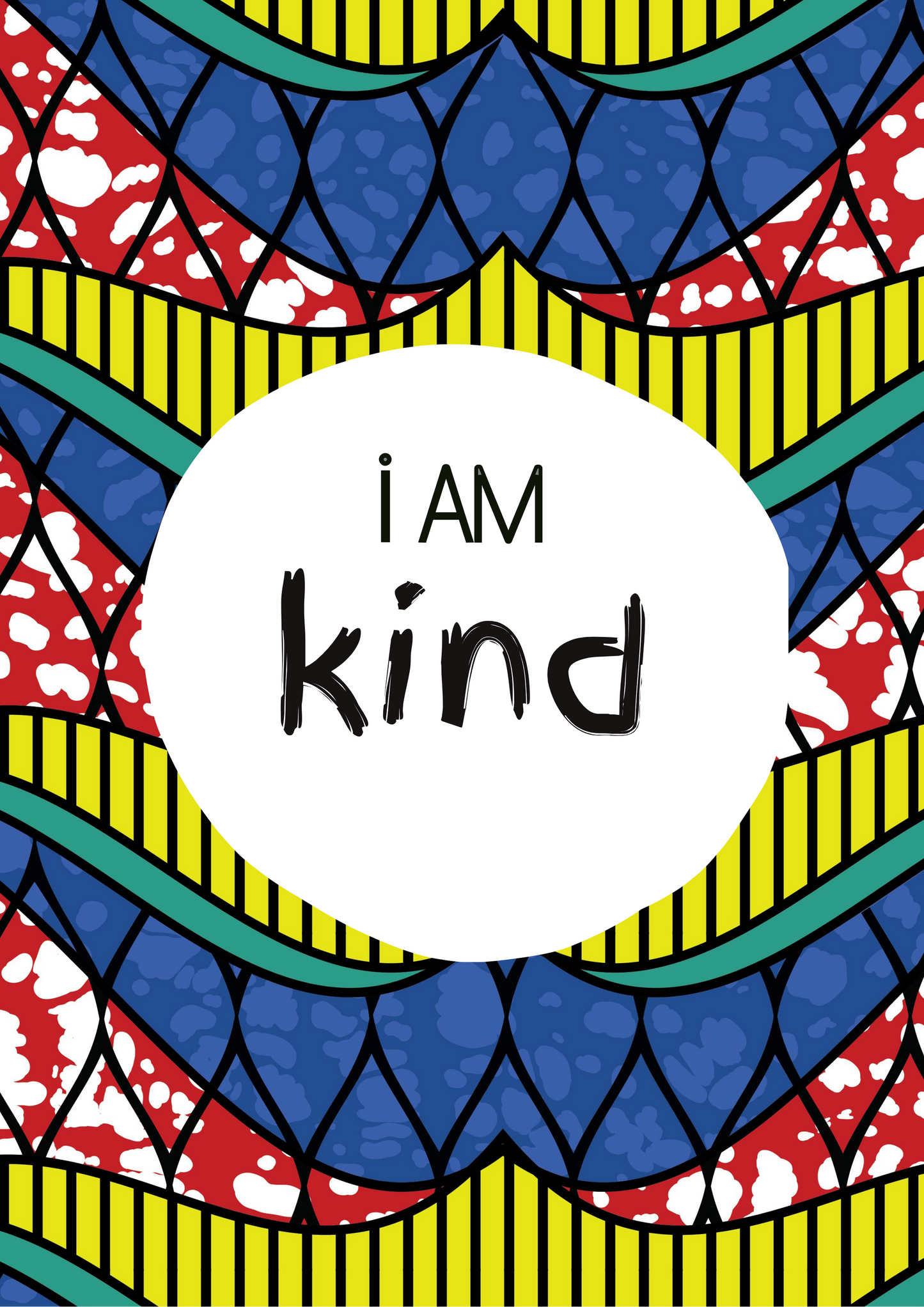 Custom ‘I AM' Affirmation African Print Posters - (Pack of 3)