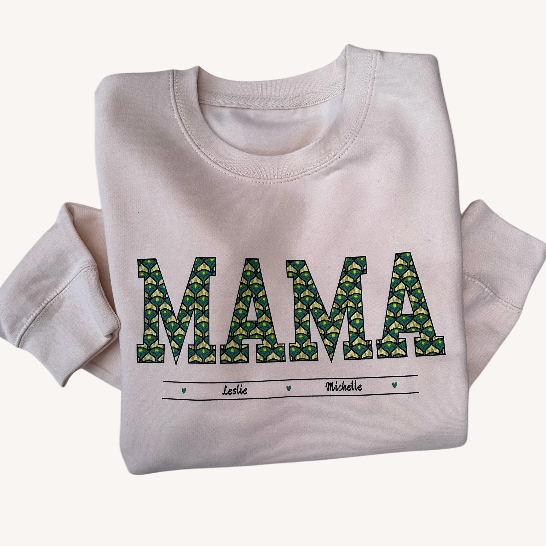 MAMA Personalised African Print (Children’s Names) Hoodie, Sweatshirt or T-Shirt