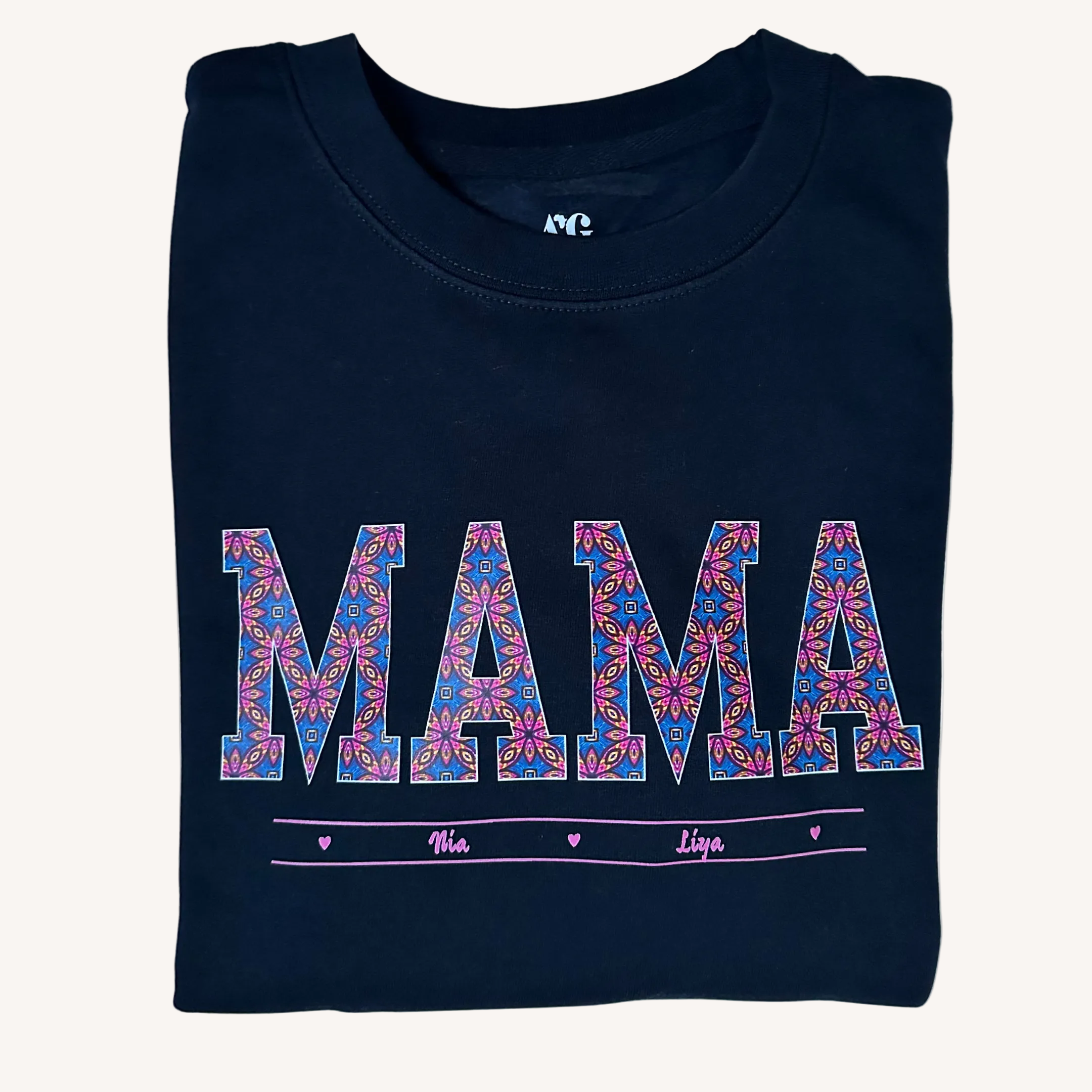 MAMA Personalised African Print (Children’s Names) Hoodie, Sweatshirt or T-Shirt