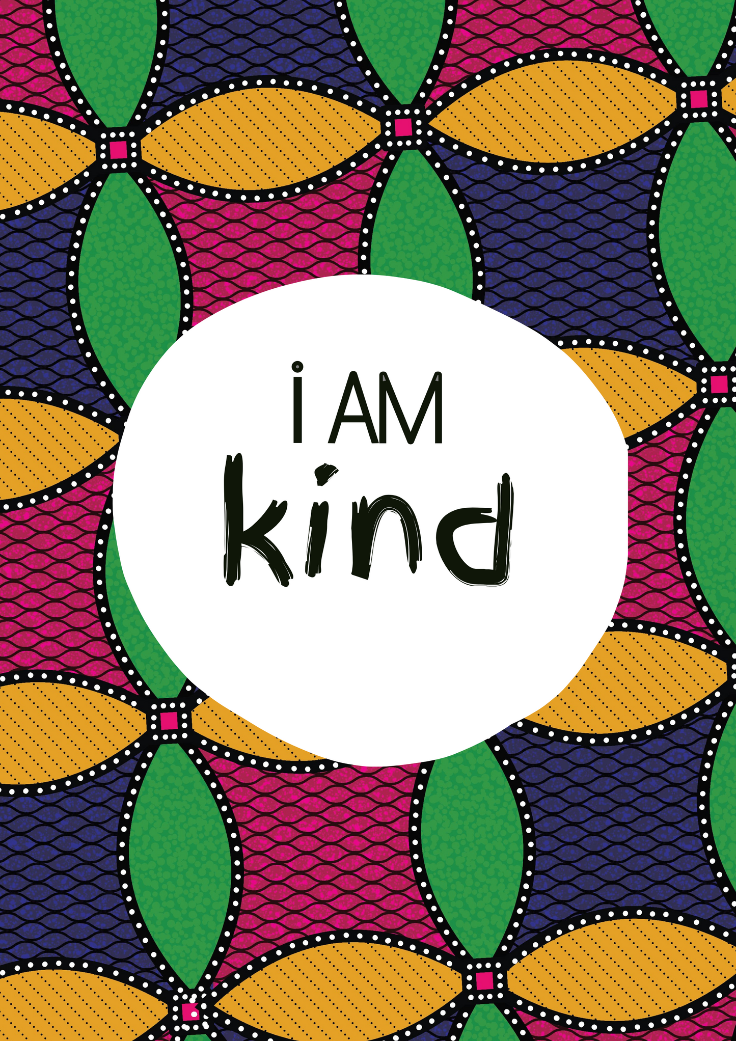 Custom ‘I AM' Affirmation African Print Posters - (Pack of 3)