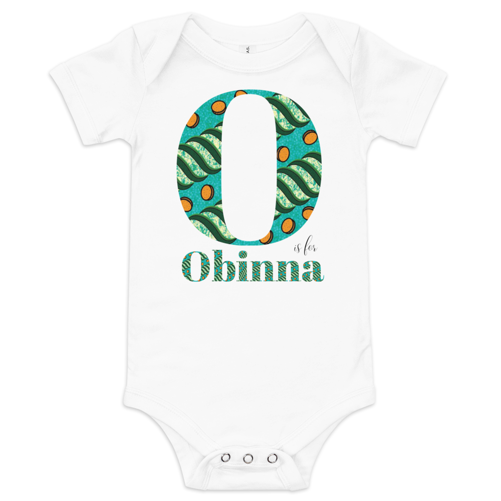 Personalised Ankara African Print Initial & Name - Children Babygrow & T-Shirt